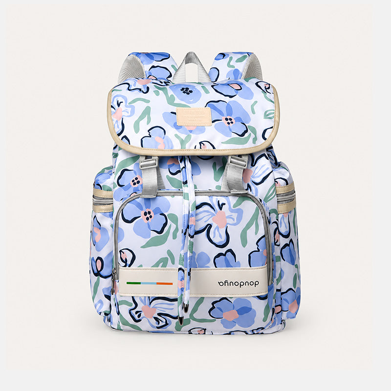 66174 - MOCHILA PAÑALERA BLANCO/CELESTE