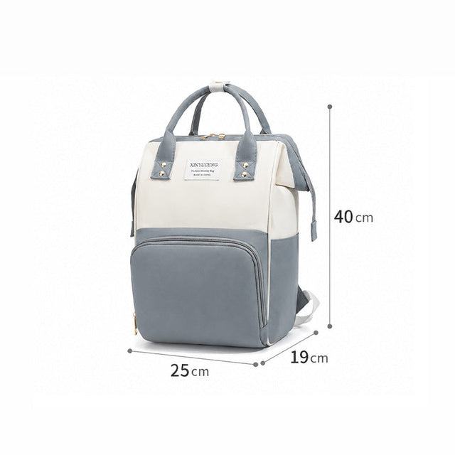 808 - MOCHILA PAÑALERA PLOMO