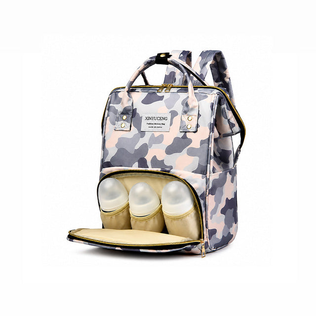 811 - MOCHILA PAÑALERA PLOMO