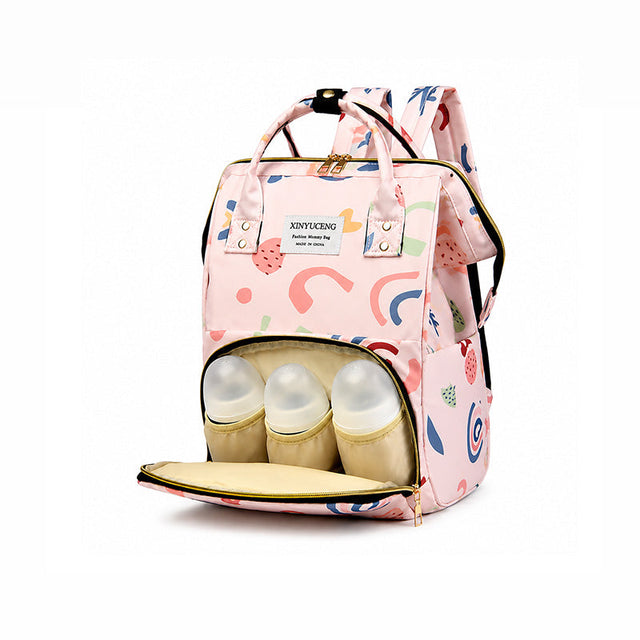 811 - MOCHILA PAÑALERA ROSADO