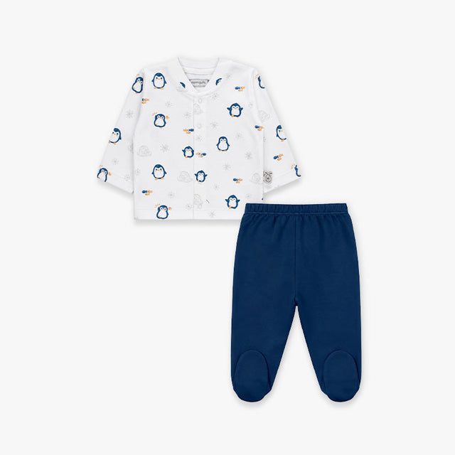 AJUAR ALGODON J 4PZAS PINGÜINO