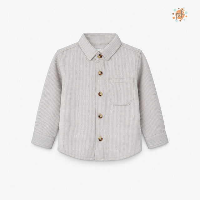 CAMISA ML WAFER GUILLE BEIGE