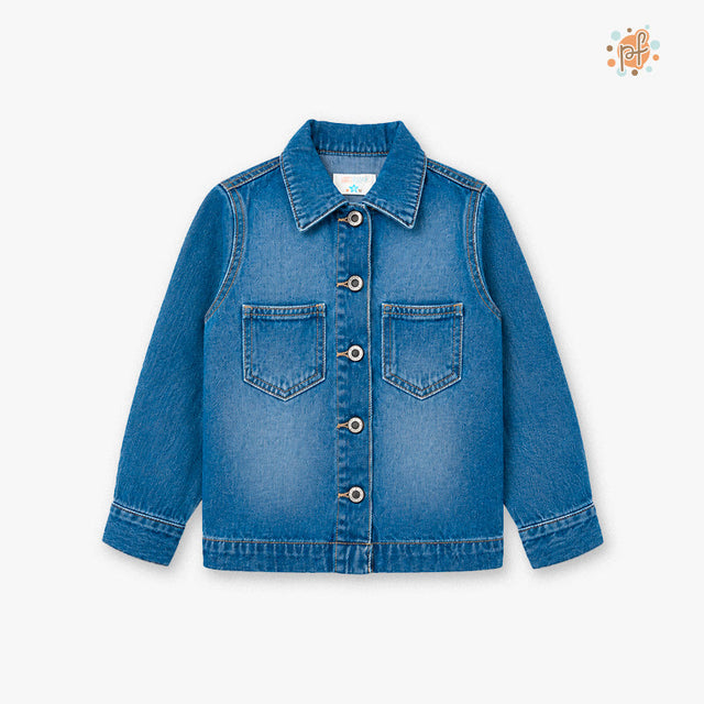 CASACA DENIM NICOLAS CELESTE