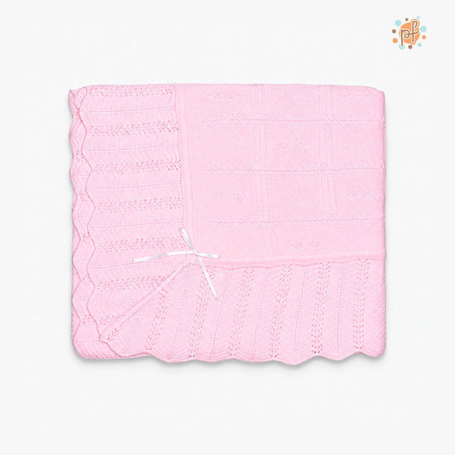 COLCHA DE HILO RISUEÑO ROSADO