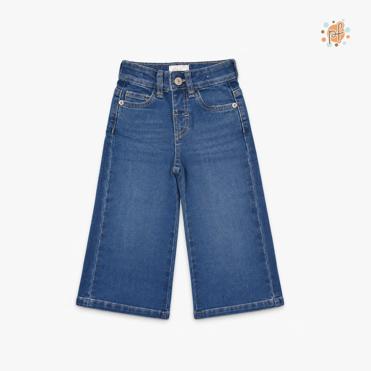 PANTALON PALAZO DENIM STRECH KIANA AZUL