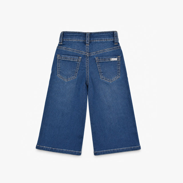 PANTALON PALAZO DENIM STRECH KIANA AZUL