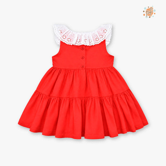 VESTIDO MANGA CERO BRISA ROJO