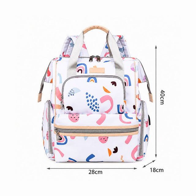 66157 - MOCHILA PAÑALERA BLANCO/ AZUL