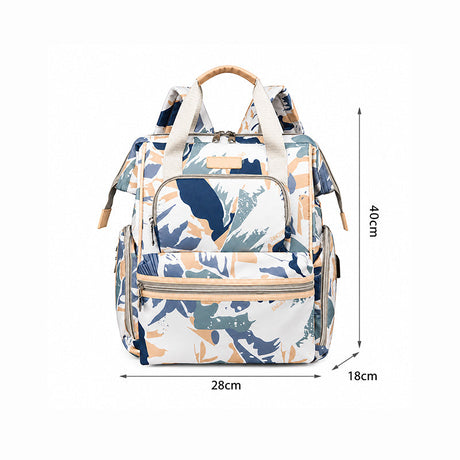 66157 - MOCHILA PAÑALERA BLANCO/DORADO