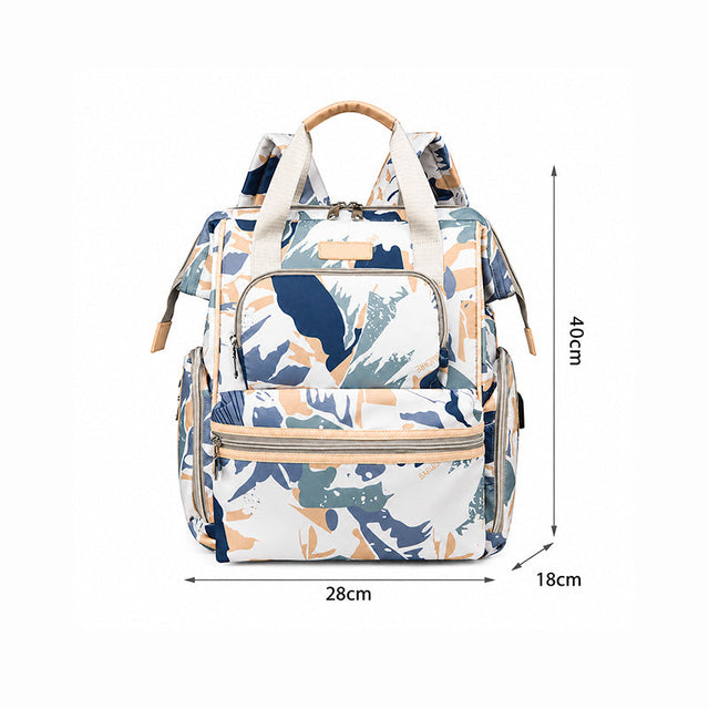 66157 - MOCHILA PAÑALERA BLANCO/DORADO