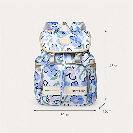 66174 - MOCHILA PAÑALERA BLANCO/CELESTE