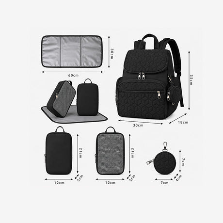 66178 - MOCHILA PAÑALERA NEGRO