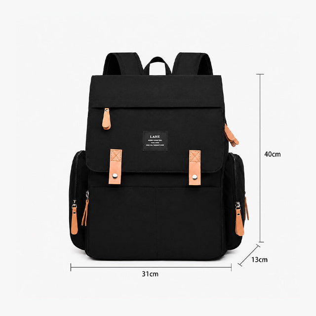 6687 - MOCHILA PAÑALERA NEGRO