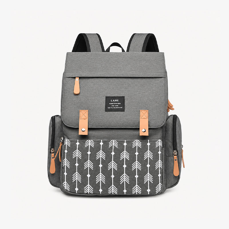 6687 - MOCHILA PAÑALERA PLOMO