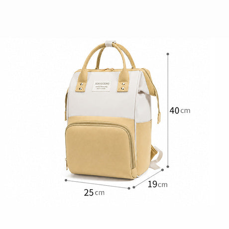 808 - MOCHILA PAÑALERA MOSTAZA