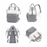 808 - MOCHILA PAÑALERA PLOMO