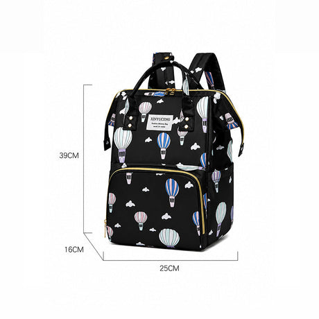 811 - MOCHILA PAÑALERA NEGRO