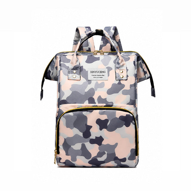811 - MOCHILA PAÑALERA PLOMO