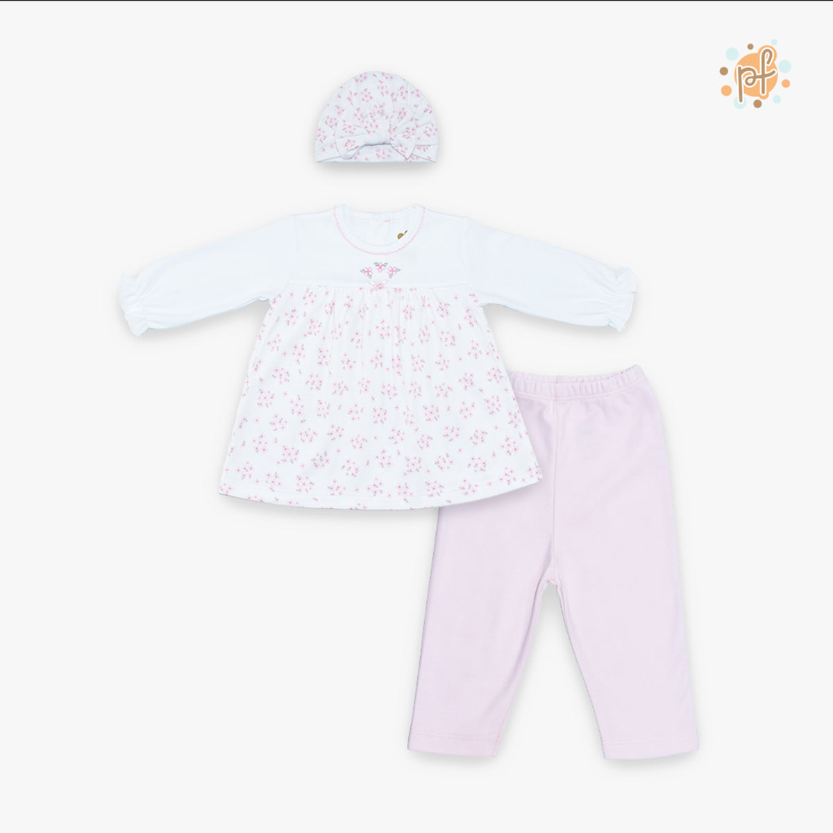 SET 3 PZAS BODY CRUZADA FLORES ROSADO