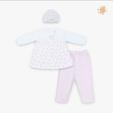 SET 3 PZAS BODY CRUZADA FLORES ROSADO