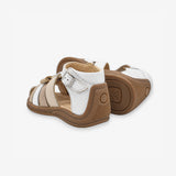 SANDALIA PIBE SARAI BLANCO DORADO
