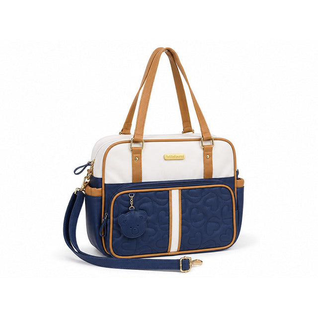 BOLSO PAÑALERO OSITO AZUL/MARRON