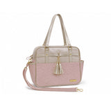 BOLSO PAÑALERO TREBOL ROSADO