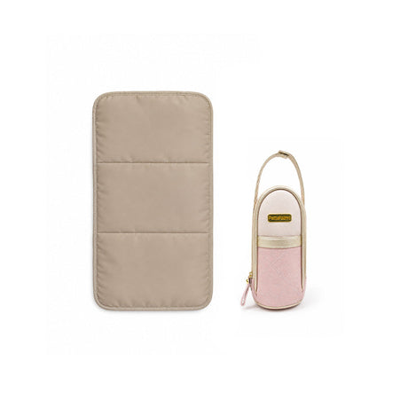 BOLSO PAÑALERO TREBOL ROSADO