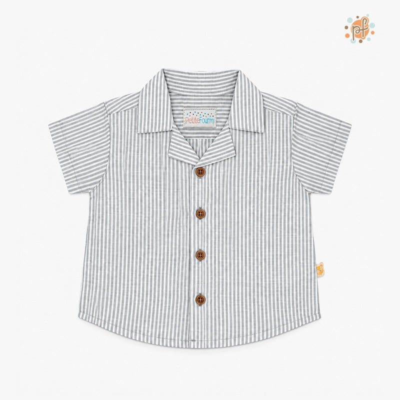 CAMISA MC LINO RAYAS SELVA ANIMAL