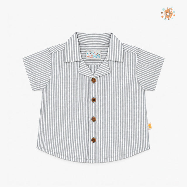 CAMISA MC LINO RAYAS SELVA ANIMAL