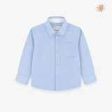 CAMISA ML OXFORD CELESTE