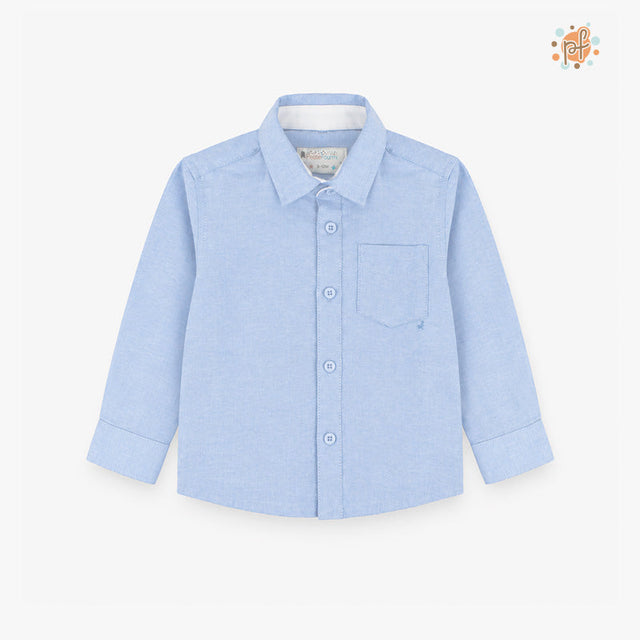 CAMISA ML OXFORD CELESTE