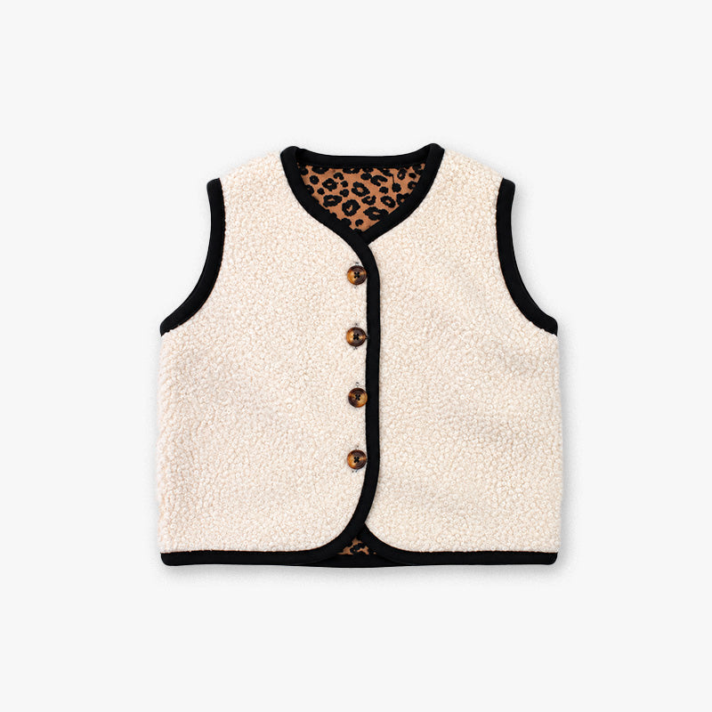 CHALECO CORDUROY ANIMAL PRINTS BEIGE