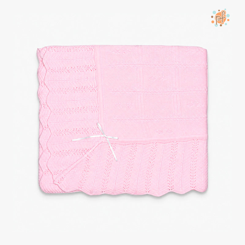 COLCHA DE HILO RISUEÑO ROSADO