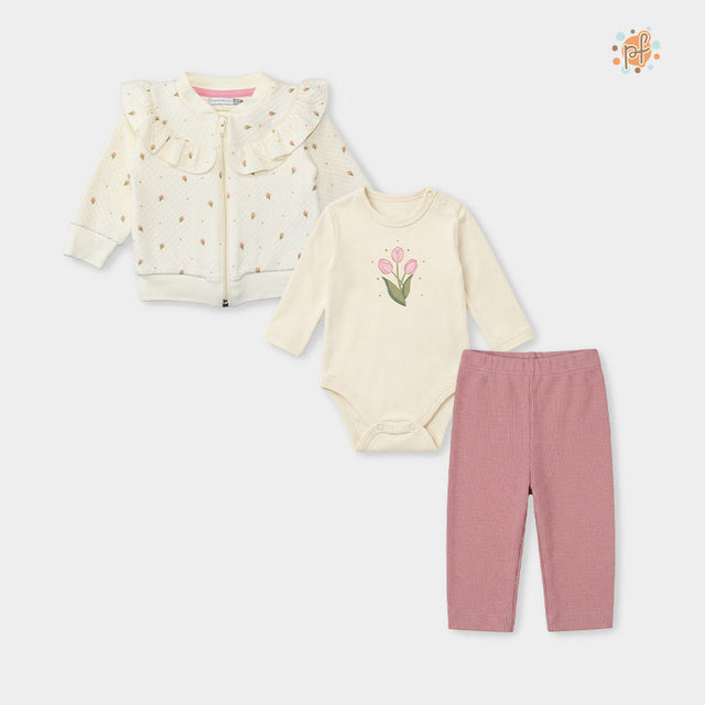 CONJUNTO 3 PZAS FUSIONADO TULIPAN