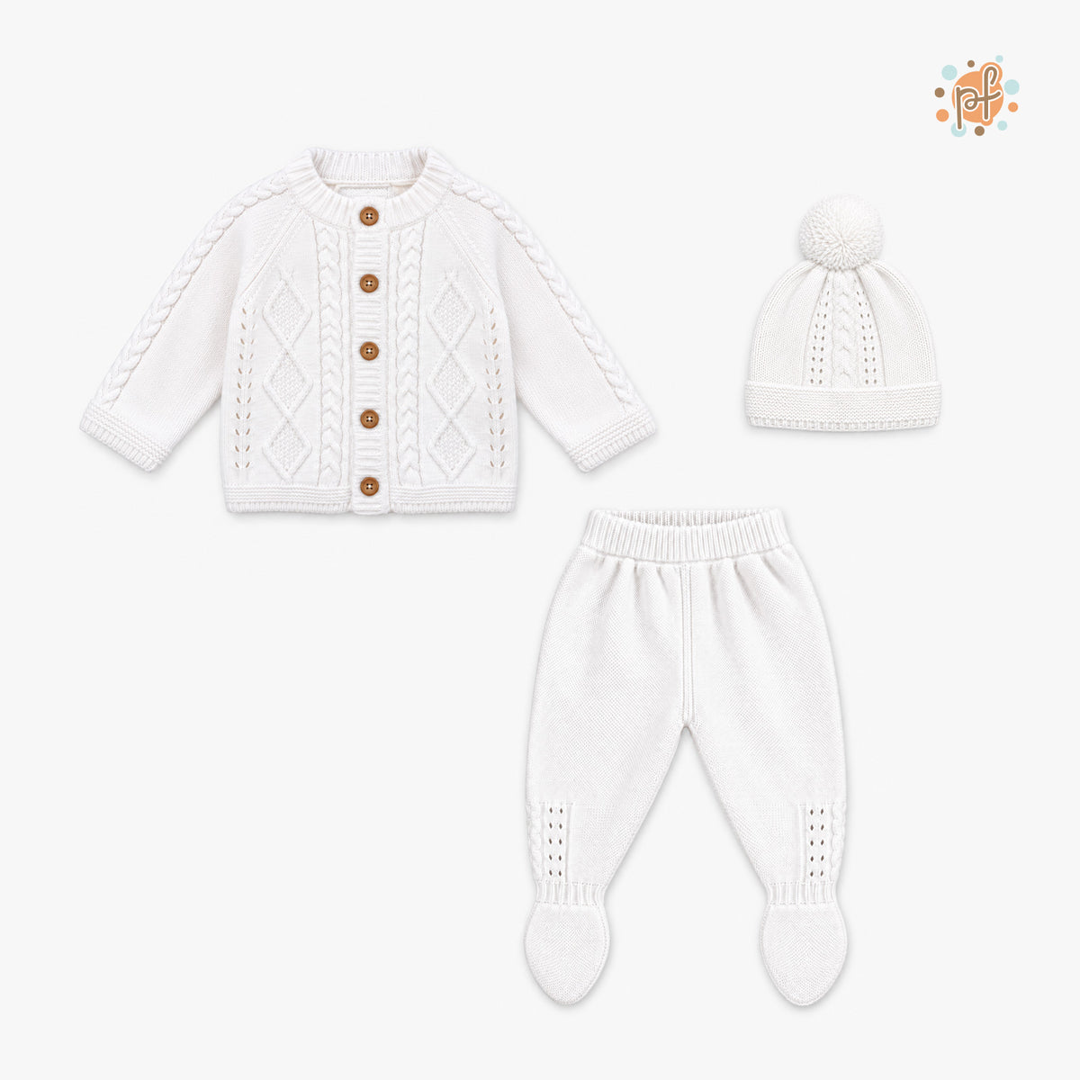 CONJUNTO ROMBO TEJIDO BLANCO