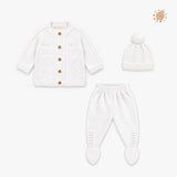 CONJUNTO TEJIDO CORAZON BLANCO