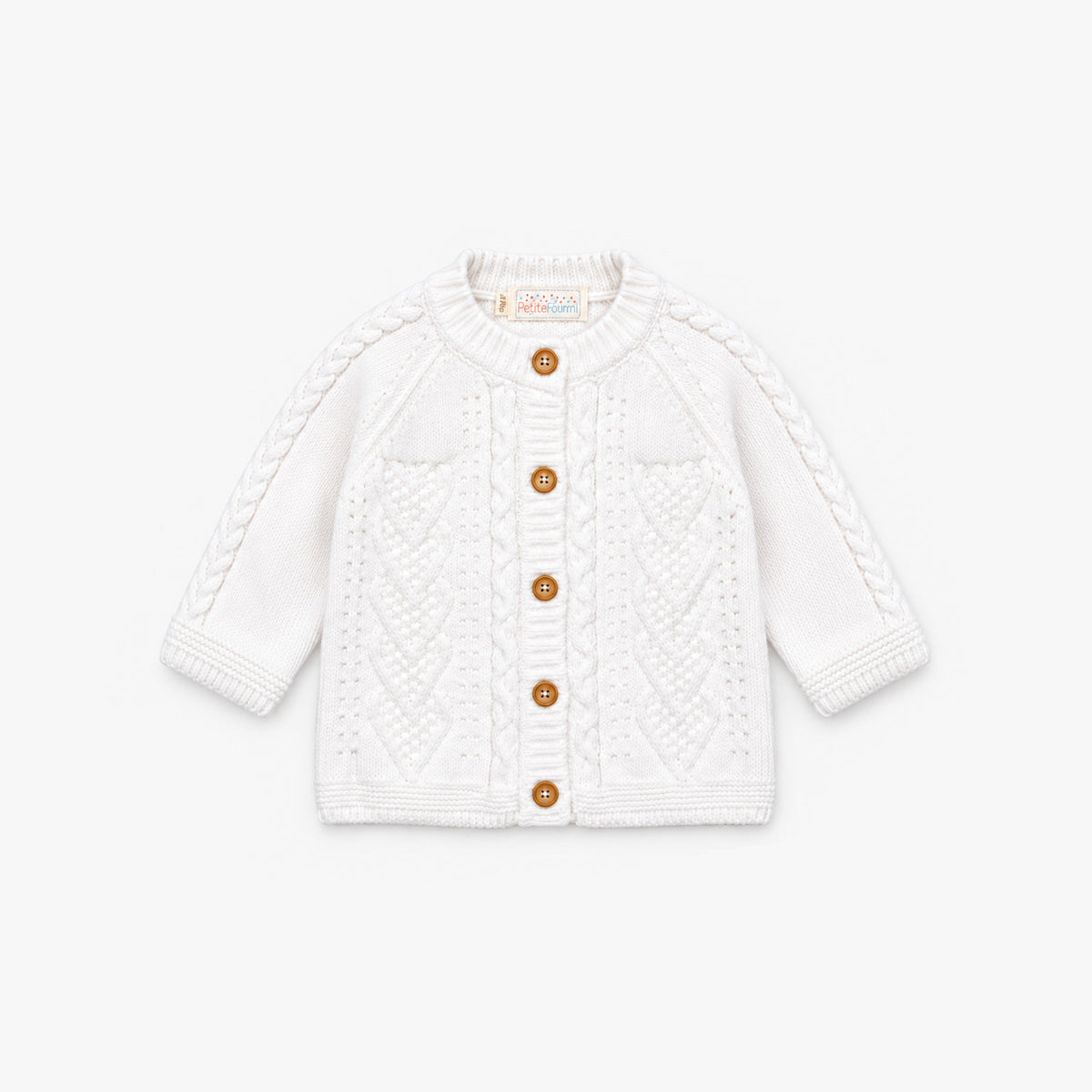 CONJUNTO TEJIDO CORAZON BLANCO