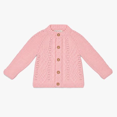 CONJUNTO TEJIDO CORAZON PALO ROSA
