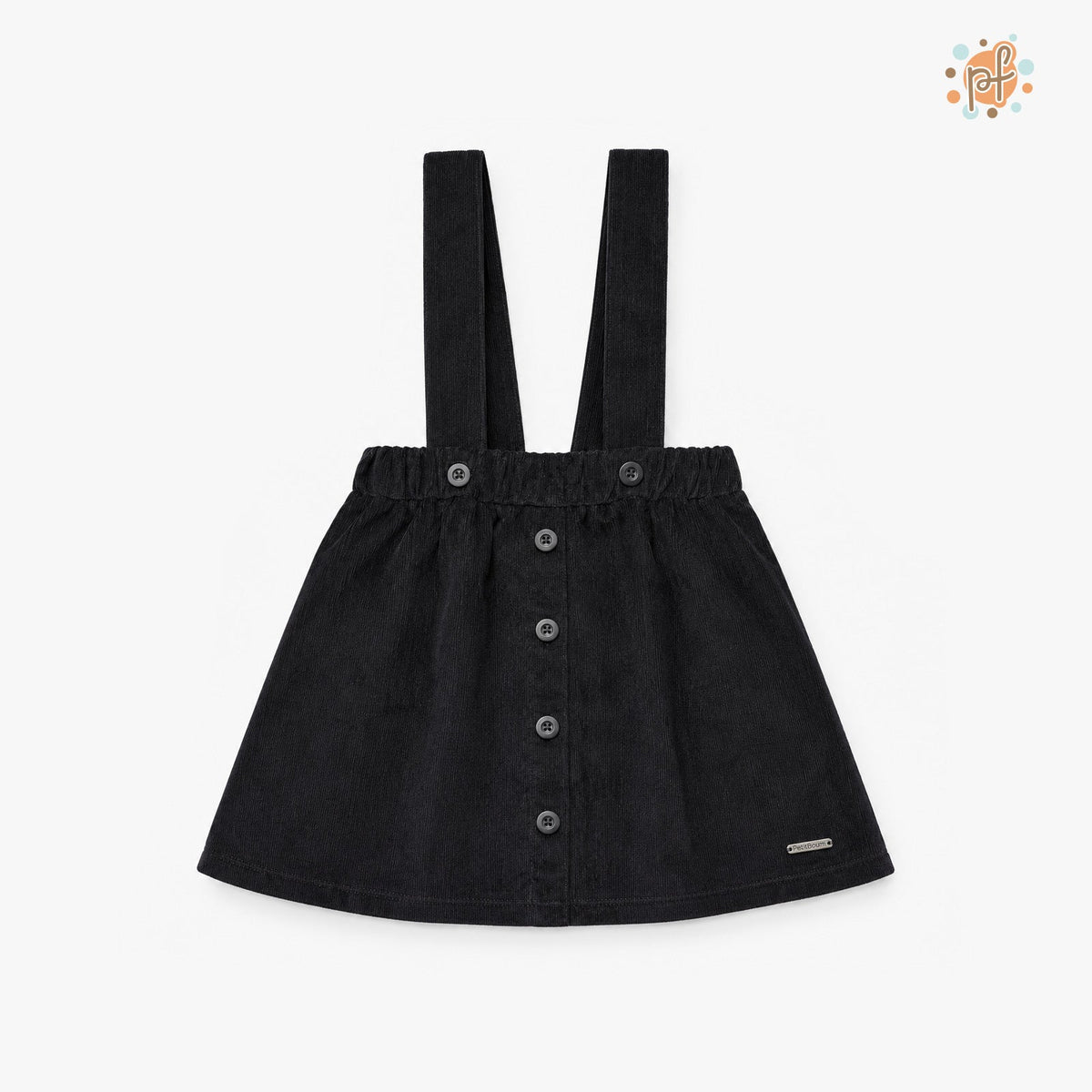 FALDA CON TIRANTES BRITANY NEGRO