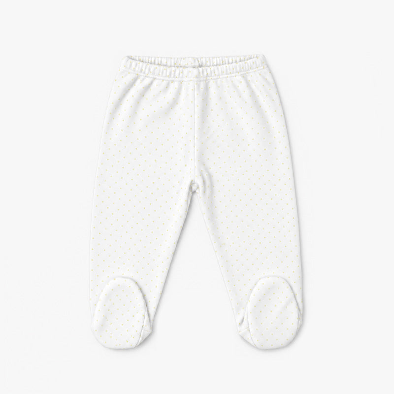 PANTALON con pie PUNTOS AMARILLO