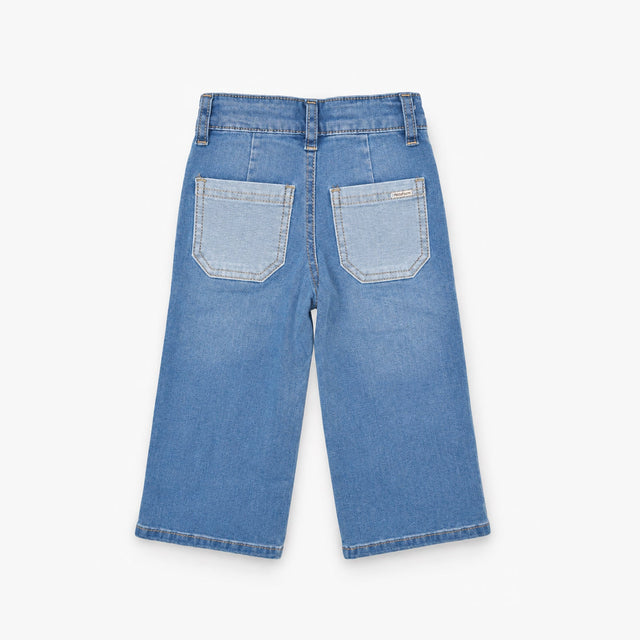 PANTALON CULOTTE DENIM STRECH YARIZA CELESTE