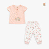 PIJAMA NIÑA CISNE MELON