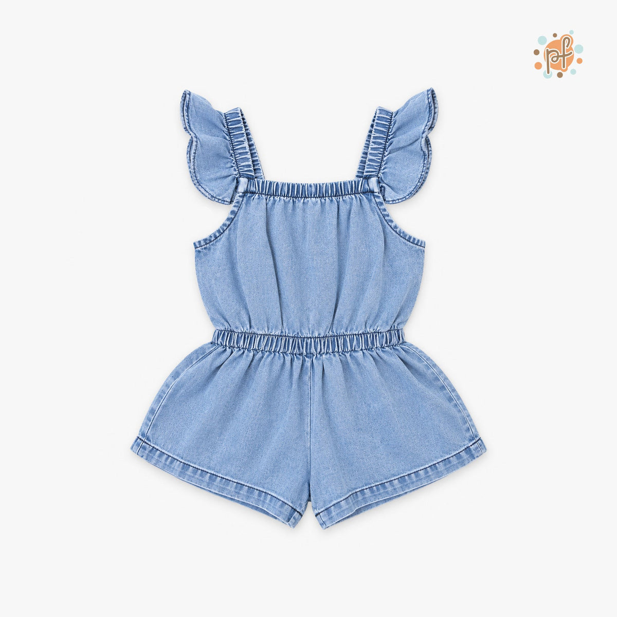 ROMPER DENIM PIA CELESTE