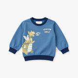 SET POLERA PANTALON FRENCH TERRY DRAGONES ACERO