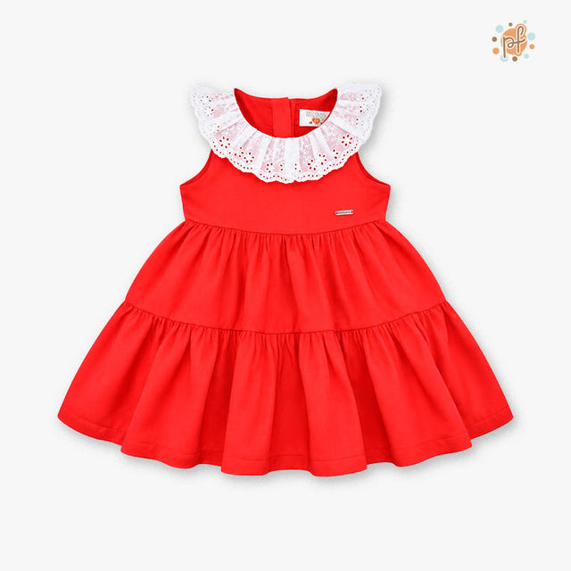 VESTIDO MANGA CERO BRISA ROJO