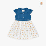 VESTIDO MC EDITH AZUL/ CRUDO