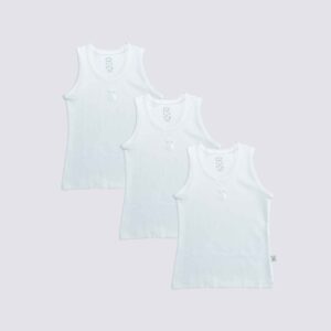 Set 3 piezas Algodón Niña Bvd Blanco