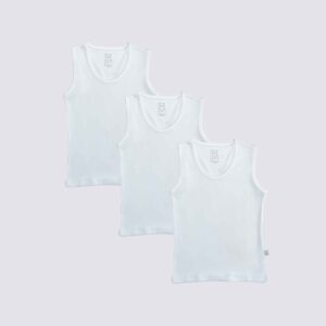 Set 3 Piezas Algodón Bvd Niño Blanco