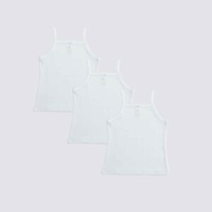 Set 3 piezas Algodón Niña Bvd Tiras Blanco